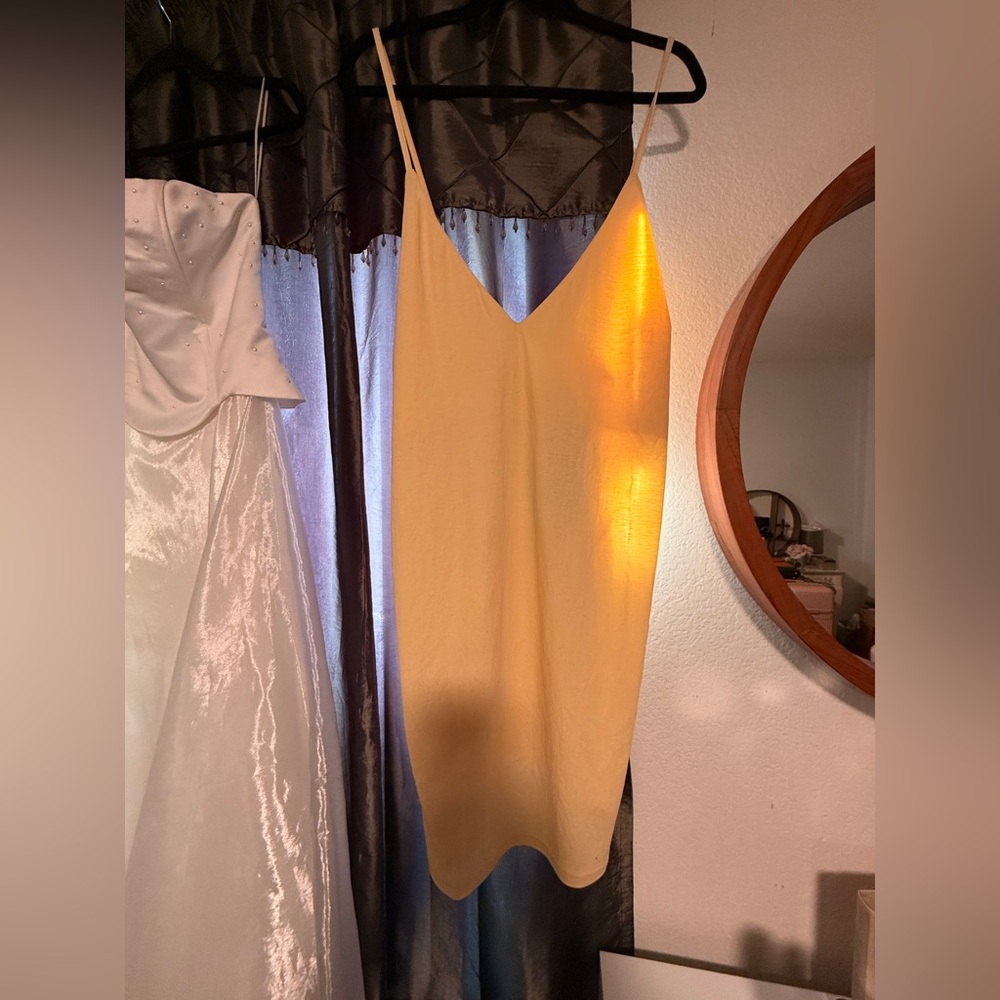 Elegant Yellow Slip Dress